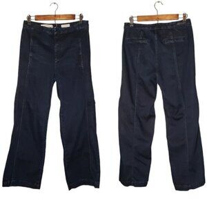 Anthropologie Pilcro and the Letterpress Wide Leg Retro Dark Wash Jeans Size 28